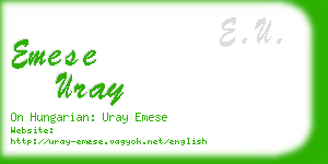 emese uray business card